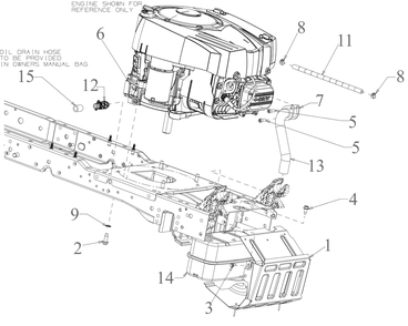 Engine Accessories Diagram and Parts List for XT1-LT42B (13ALA9TSA10)(2023) Cub Cadet Lawn Tractor